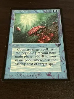 MANA DRAIN MTG Magic The Gathering LEGENDS LP See Pics - Image 1