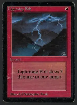 ***Beta Lightning Bolt (Ring Ding)*** MTG Beta Magic Kid Icarus - Image 1