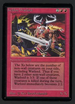 ***Beta Keldon Warlord*** MTG Beta Magic Kid Icarus - Image 1