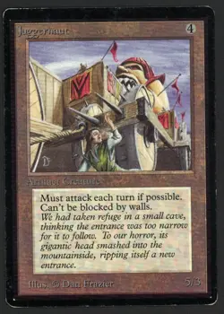 ***Beta Juggernaut (Edge Indent)*** MTG Beta Magic Kid Icarus - Image 1