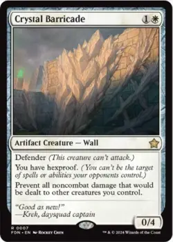 Crystal Barricade (Regular, #7, NM) Foundations (FDN), MTG - Image 1