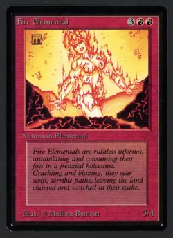 ***Beta Fire Elemental*** MTG Beta Magic Kid Icarus - Image 1