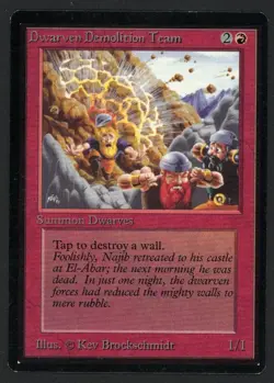 ***Beta Dwarven Demolition Team*** MTG Beta Magic Kid Icarus - Image 1