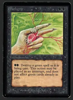 ***Beta Deathgrip*** MTG Beta Magic Kid Icarus - Image 1