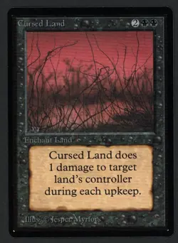 ***Beta Cursed Land*** MTG Beta Magic Kid Icarus - Image 1