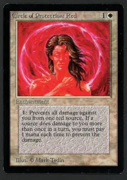 ***Beta Circle of Protection Red*** MTG Beta Magic Kid Icarus - Image 1