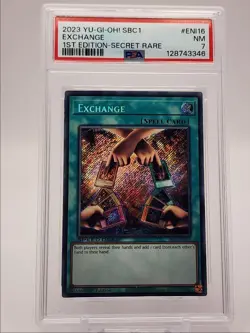 EXCHANGE 2023 YU-GI-OH! 1ST EDITION SPEED DUEL SECRET RARE PSA 7 Q3423 - Image 1