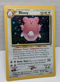 Pokemon TCG Blissey Neo Revelation Holo Rare Card 2/64 - Image 1