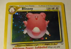 Pokemon TCG Neo Revelation Blissey 2/64 Holo Card 2000 Played Vintage RARE - Image 4