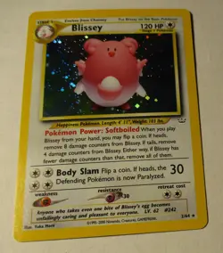 Pokemon TCG Neo Revelation Blissey 2/64 Holo Card 2000 Played Vintage RARE - Image 2
