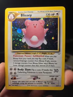 MINT Blissey Double Holo Rare 2/64 Neo Revelation Vintage Pokemon Card WOTC TCG - Image 1