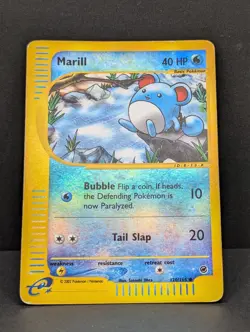 Marill 120/165 Expedition Base Set Reverse Holo Rare Pokemon TCG Nintendo MP - Image 3