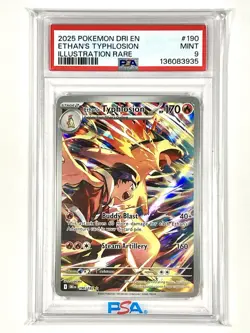 2025 Ethan’s Typhlosion 190 Illustration Rare Destined Rivals Pokemon TCG PSA 9 - Image 1