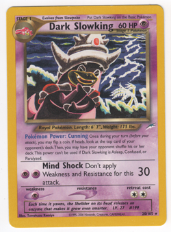 Dark Slowking Rare Pokemon Card - Neo Destiny 20/105 - Image 1