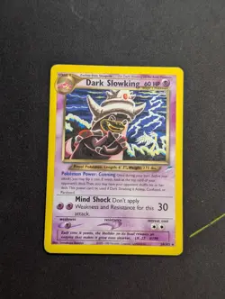 Pokemon Dark Slowking Neo Destiny 20/105 Rare Card played condition. Non Holo. - Image 4