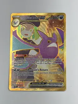Pokemon Destined Rivals Team Rocket’s Crobat ex 242/182 Gold Hyper Rare NM - Image 1