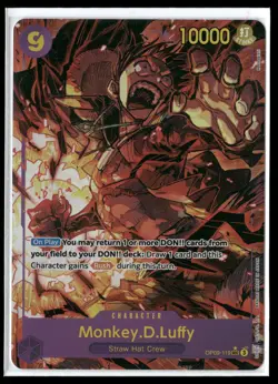 Monkey.D.Luffy (119) (Alternate Art) SEC Emperors in the New World OP09-119 NM - Image 1