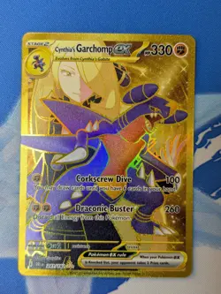 Cynthia's Garchomp EX 241/182 - Hyper Rare Gold Foil Destined Rivals Pokemon NM - Image 1
