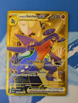 Cynthia's Garchomp EX 241/182 - Hyper Rare Gold Foil Destined Rivals Pokemon NM - Image 2