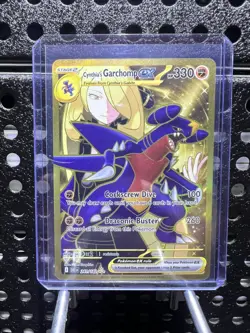 Pokemon Destined Rivals Cynthia’s Garchomp Ex 241/182 Gold Hyper Rare - Image 1