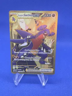 Pokemon Destined Rivals Cynthia’s Garchomp ex 241/182 Gold Hyper Rare NM - Image 1