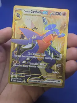 Pokemon Destined Rivals Cynthia’s Garchomp ex 241/182 Gold Hyper Rare NM - Image 2