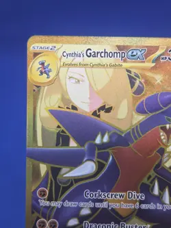 Pokemon Destined Rivals Cynthia’s Garchomp ex 241/182 Gold Hyper Rare NM - Image 3