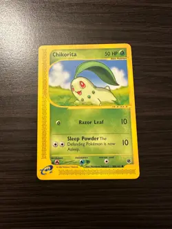Chikorita Expedition Base Set 100/165 Common Vintage Pokemon TCG Card - Image 1