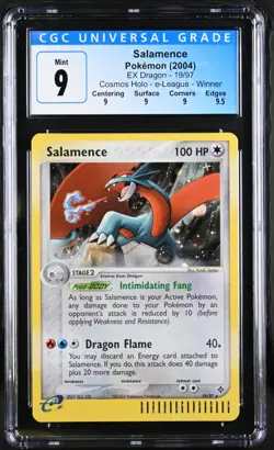 Salamence EX Dragon Pokemon Holo e-League WINNER 19/97 CGC 9 (psa) - Image 1