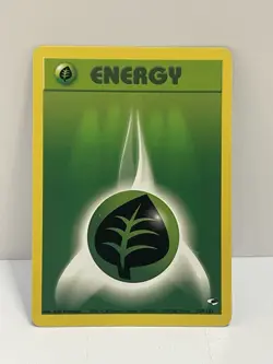 Pokemon WOTC TCG Vintage Grass Energy 129/132 Gym Heroes Regular LP - Image 1