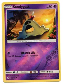 Pokemon Card: Sandygast 61/147 Reverse Holo Sun & Moon Burning Shadows Set! NM - Image 1