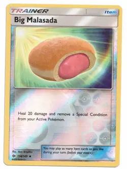 Pokemon Card: Big Malasada REVERSE HOLO 114/149 Sun & Moon Base Set! - Image 1