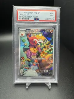 2023 POKEMON PAL EN-PALDEA EVOLVED ILLUSTRATION RARE #202 CROCALOR PSA 9 - Image 1