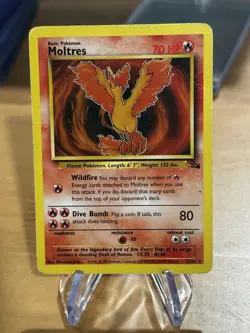 Moltres Pokemon TCG Trading Card Rare 27/62 Fossil - Image 1