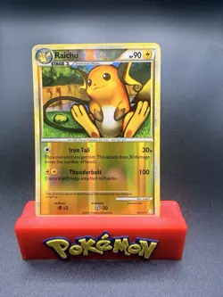 Raichu 10/123 Heartgold & Soulsilver Reverse Holo Rare Pokemon TCG - LP/NM - Image 1