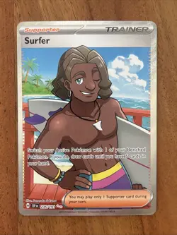 Pokemon TCG Trainer Surfer Ultra Rare Card 235/191 Surging Sparks NM - Image 1