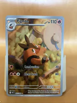 Pokemon Sv: White Flare Pignite Illustration Rare Holo Card 097/086 NM Condition - Image 1