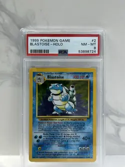 1999 Pokemon Game Blastoise Holo #2/102 Graded PSA 8 NM-MT Card - Image 1