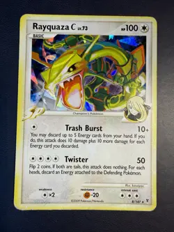 2009 Pokemon Platinum Supreme Victors 8 Rayquaza C Cracked Ice Holo - Image 1