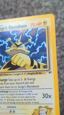 Lt. Surge's Electabuzz 006/132 Gym Heroes Holo Pokemon TCG Vintage Card - Image 2