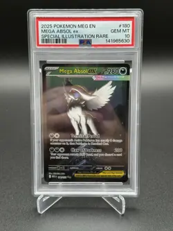 2025 POKEMON MEGA EVOLUTION SPECIAL ILLUSTRATION RARE #180 MEGA ABSOL EX PSA 10 - Image 1