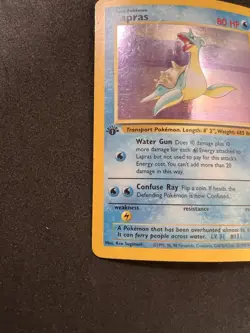 Lapras 10/62 1st Edition Holo Rare - Pokemon Fossil - Vintage WOTC HP - Image 5