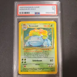 1999 POKEMON BASE SET #15 VENUSAUR HOLO PSA 7 NM - Image 1
