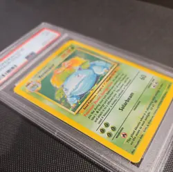 1999 POKEMON BASE SET #15 VENUSAUR HOLO PSA 7 NM - Image 4