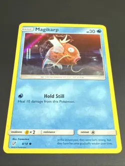 Pokemon TCG - Magikarp 8/18 Detective Pikachu Movie Holo Rare Card - NM - Image 2