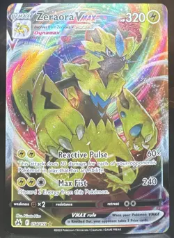 Pokemon TCG Zeraora VMAX 054/159 Crown Zenith Ultra Rare (Full Art) Holo Card - Image 1