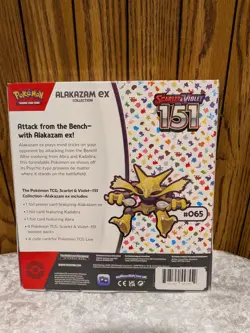 (1) Pokemon Scarlet & Violet 151 Alakazam EX Coll. Box New Sealed - Image 2