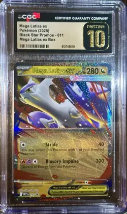 Mega Latias Ex #11 🌟CGC PRISTINE 10🌟Pokemon Black Star English - Image 5
