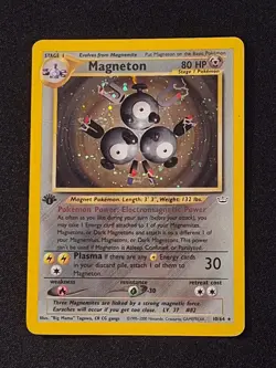 Magneton - 10/64 - Holo Rare - 1st Edition Pokemon Card Neo Revelation - Image 1