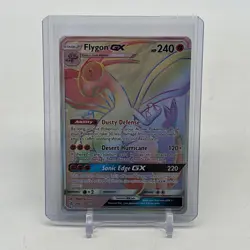 Flygon GX 256/236 Cosmic Eclipse Full Art Secret Rainbow Rare Pokemon Card! - Image 1